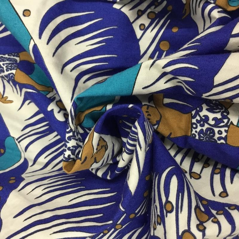 クックストリート COOKE STREET シャツ、ブラウス 半袖 アロハシャツ ボタンダウンシャツ L 総柄 青 / ブルー /  メンズ USED 古着 中古 10108974