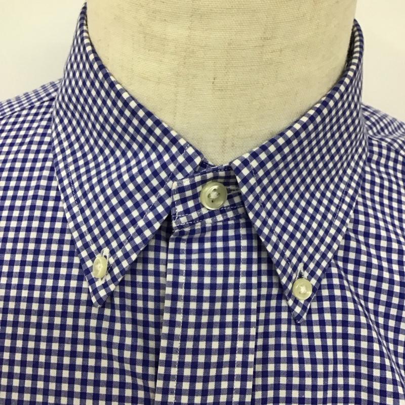 ラルフローレン RALPHLAUREN シャツ、ブラウス 長袖 長袖シャツ チェックシャツ カラーシャツ ボタンダウンシャツ M チェック 白 / ホワイト / X 青 / ブルー /  メンズ USED 古着 中古 10127982