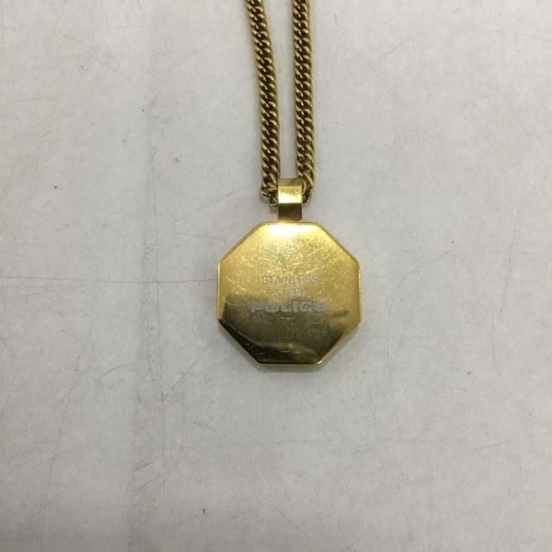 ポリス POLICE アクセサリー ネックレス、ペンダント 箱有 ロゴ、文字 金 / ゴールド / X 黒 / ブラック /  メンズ USED 古着 中古 10143647