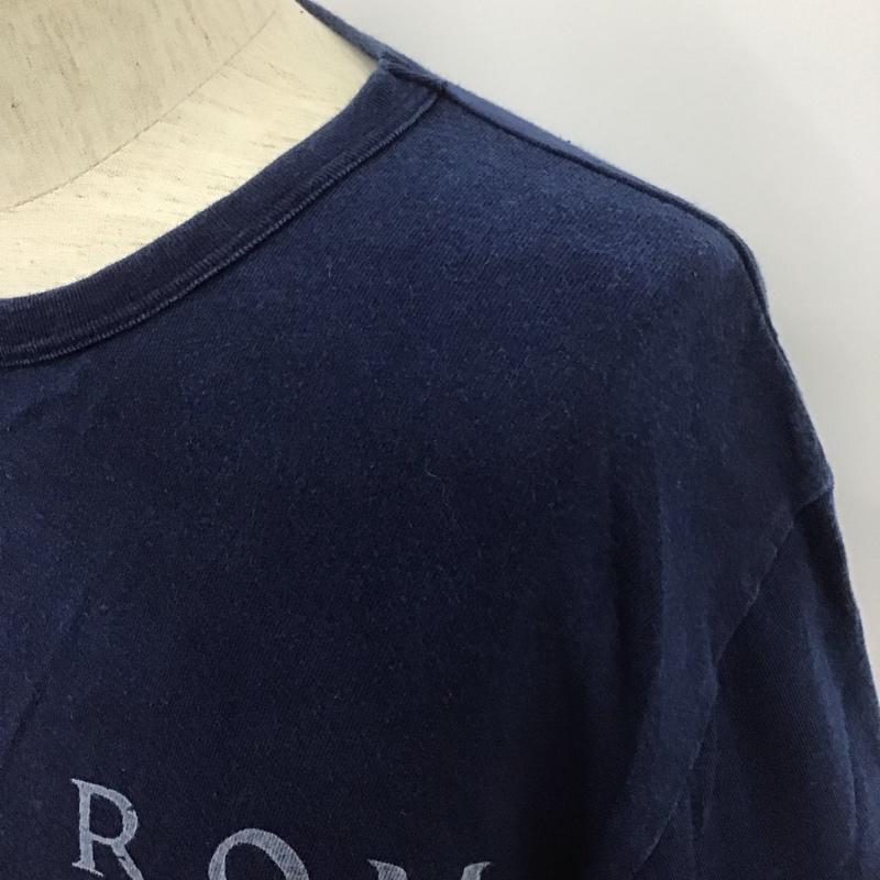 桃太郎ジーンズ MOMOTARO JEANS Tシャツ 半袖 半袖カットソー プリントTシャツ クルーネックカットソー XL ロゴ、文字 紺 / ネイビー /  メンズ USED 古着 中古 10107129