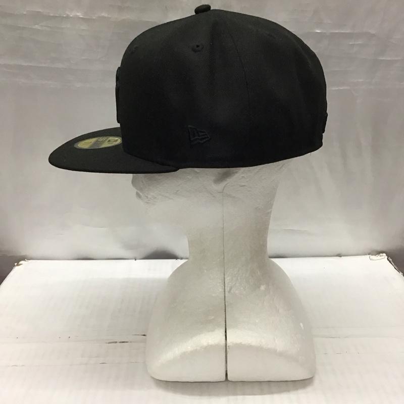 ニューエラ NEW ERA 帽子 キャップ NY ニューヨーク ヤンキース 59FIFTY タグ付き ロゴ、文字 黒 / ブラック /  メンズ USED 古着 中古 10122536