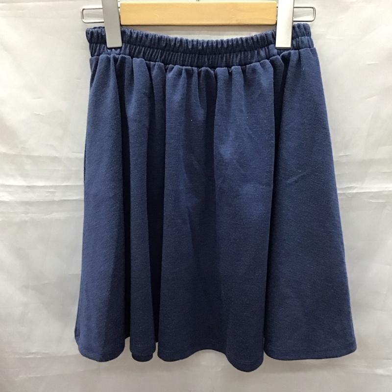 ケービーエフ KBF スカート ミニスカート RBS72074T フレアスカート 無地 紺 / ネイビー /  レディース USED 古着 中古 10115408
