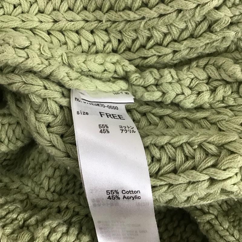 マウジー MOUSSY ニット、セーター 長袖 010ESW70-0550 RAGLAN SLEEVE CABLE ニット FREE 無地 薄緑 / ライトグリーン /  レディース USED 古着 中古 10108474