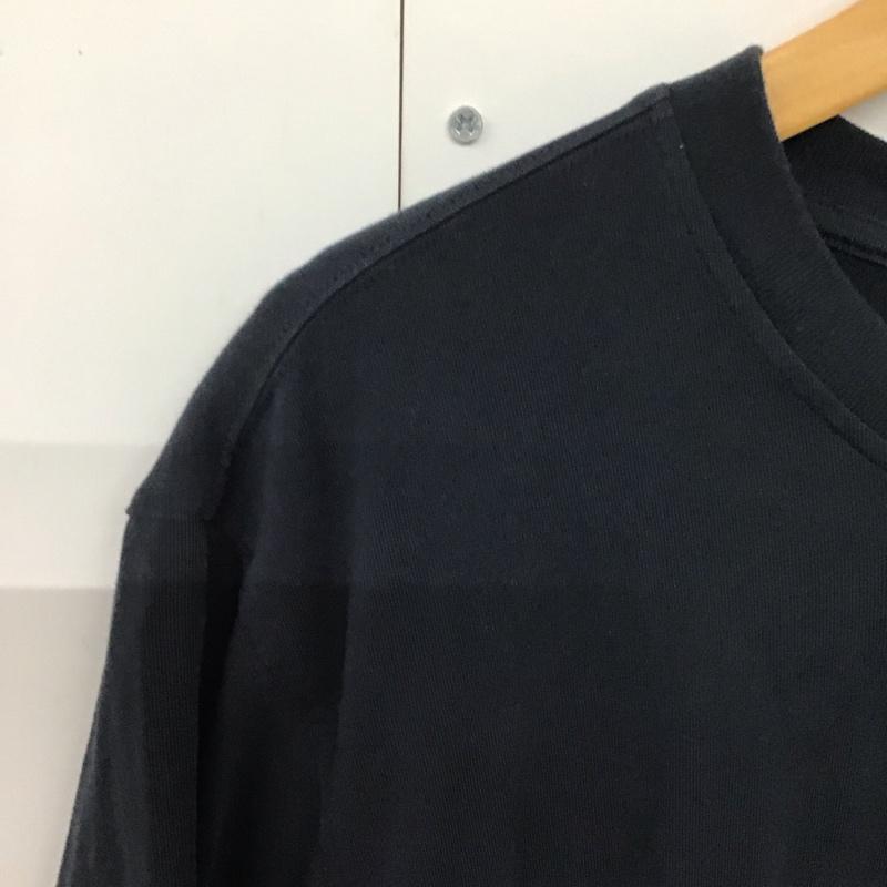 アディダス adidas Tシャツ 半袖 半袖カットソー プリントTシャツ クルーネックカットソー ロゴ、文字 紺 / ネイビー /  メンズ USED 古着 中古 10140132