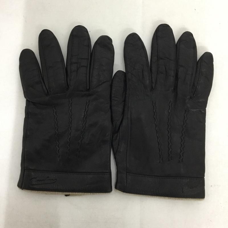 ボルサリーノ Borsalino ファッション小物 手袋 レザー ロゴ、文字 黒 / ブラック /  メンズ USED 古着 中古 10144356