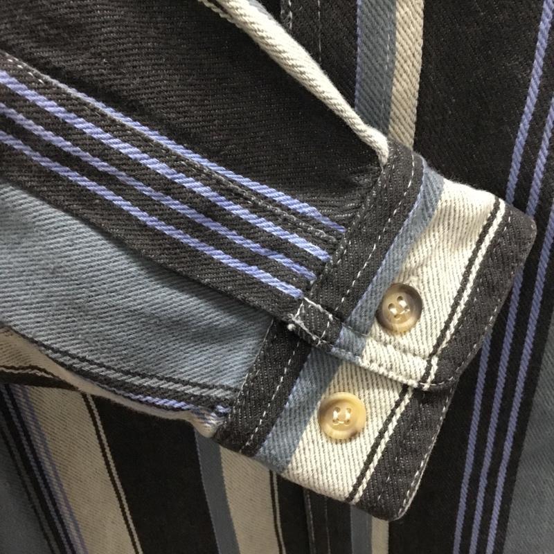 古着 USED シャツ、ブラウス 長袖 CQFORD L ストライプ マルチカラー / マルチカラー /  メンズ USED 古着 中古 10108761