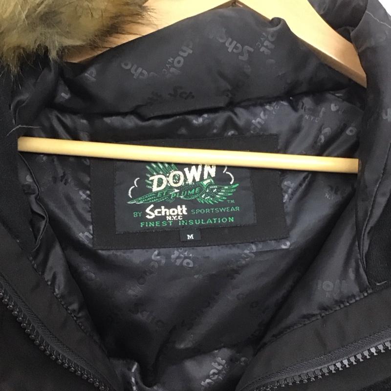 ショットブロス SCHOTT BROS. ジャケット、上着 ジャンパー、ブルゾン ジップアップジャケット ナイロンジャケット アウター M ロゴ、文字 黒 / ブラック /  メンズ USED 古着 中古 10139674
