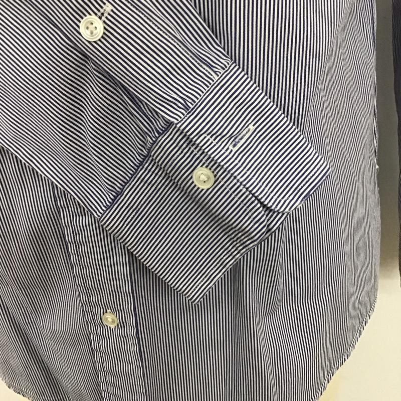 ポロバイラルフローレン Polo by RALPH LAUREN シャツ、ブラウス 長袖 長袖シャツ カラーシャツ ストライプシャツ 長袖カットソー L ストライプ 白 / ホワイト / X 青 / ブルー /  メンズ USED 古着 中古 10112805