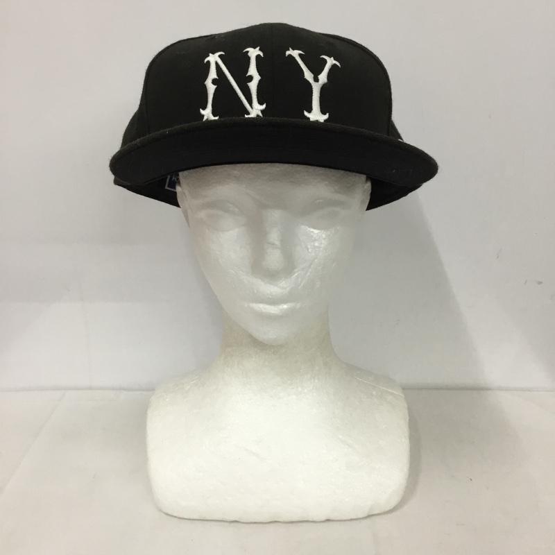 ニューエラ NEW ERA 帽子 キャップ 59FIFTY NY 63.5cm ロゴ、文字 黒 / ブラック /  メンズ USED 古着 中古 10124283