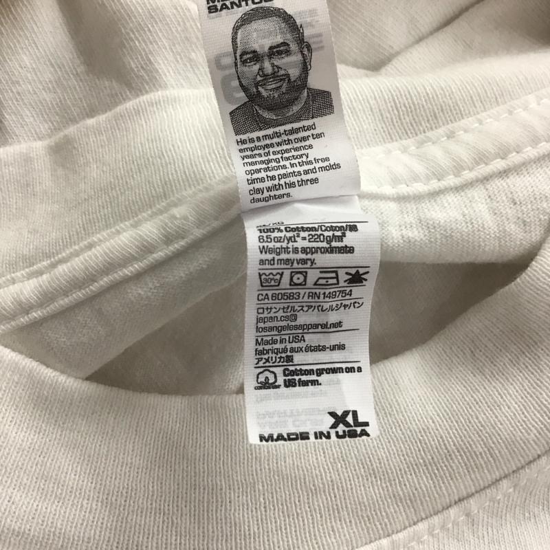ロサンゼルスアパレル LOS ANGELES APPAREL カットソー 長袖 長袖カットソー 無地カットソー クルーネック XL 無地 白 / ホワイト /  メンズ USED 古着 中古 10149959