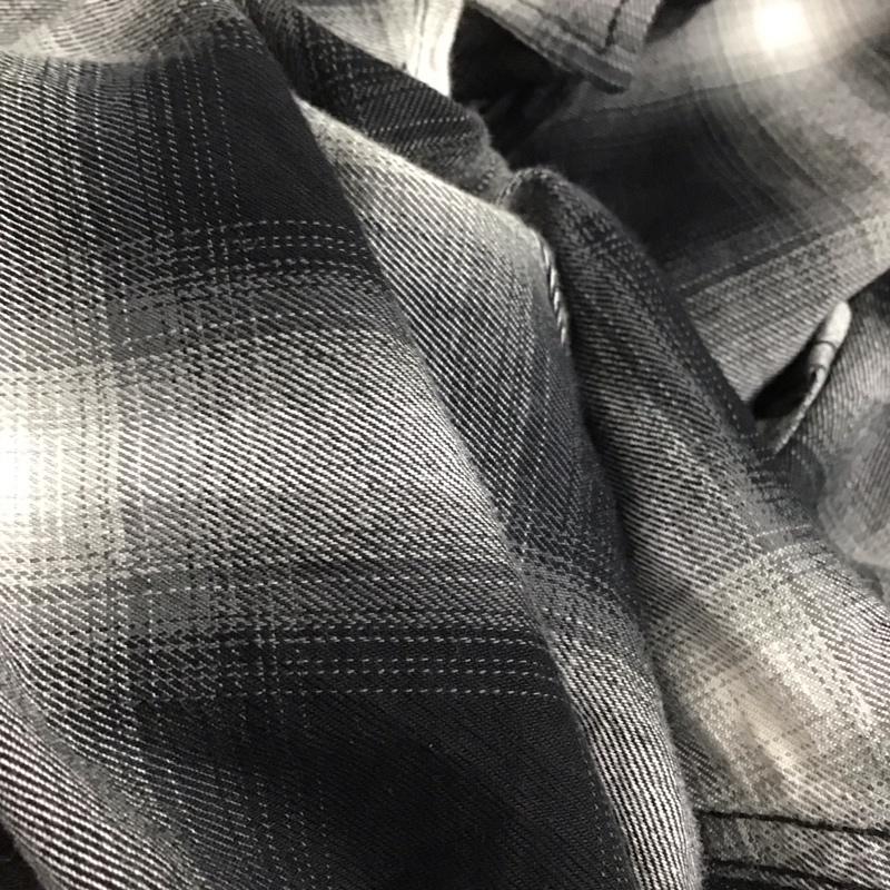 ヒンソン HINSON シャツ、ブラウス 長袖 長袖シャツ チェックシャツ カラーシャツ ジップアップシャツ M チェック 黒 / ブラック / X 白 / ホワイト / X 灰 / グレー /  メンズ USED 古着 中古 10148960