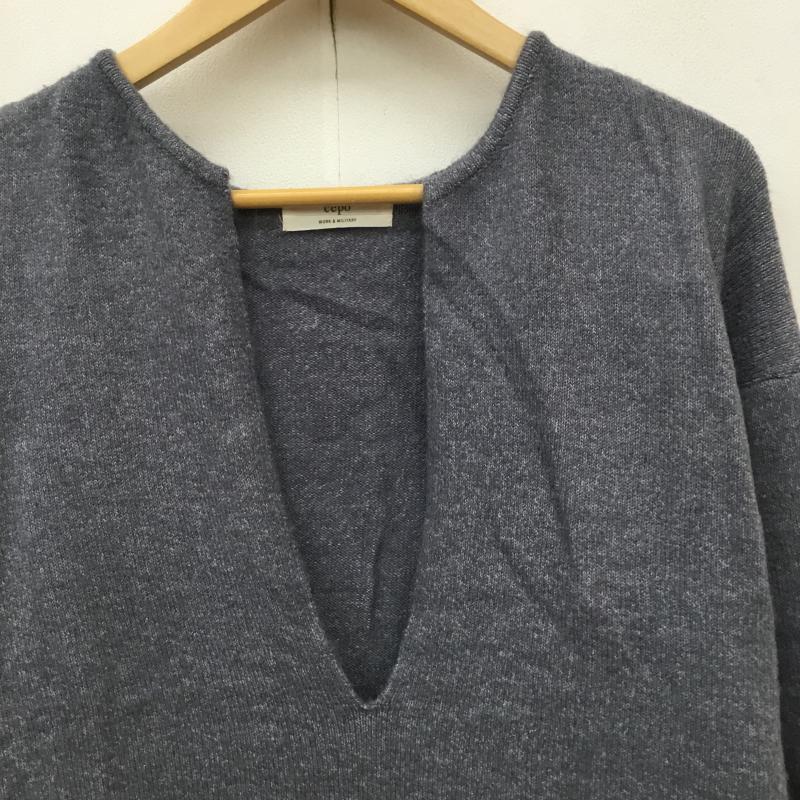 セポ cepo ニット、セーター 長袖 CFL-2145 M 無地 灰 / グレー /  レディース USED 古着 中古 10142854