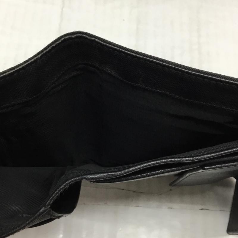 プラダ PRADA 財布 二つ折り M510 TESSUTO ロゴ、文字 黒 / ブラック /  レディース USED 古着 中古 10119096