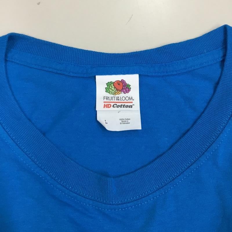 フルーツオブザルーム FRUIT OF THE LOOM Tシャツ 半袖 クルーネック L 無地 青 / ブルー /  メンズ USED 古着 中古 10117769