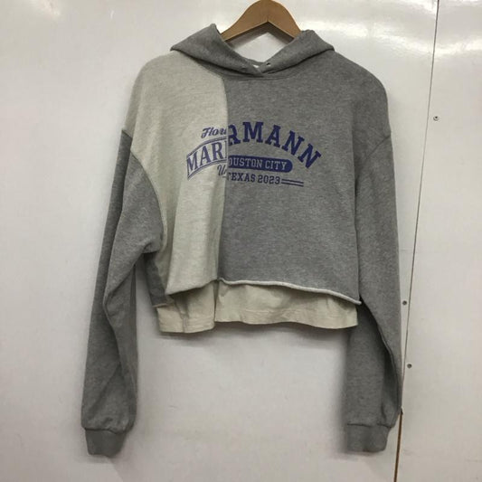 ニコアンド niko and... パーカー 長袖 長袖パーカー プルオーバーパーカー スウェット M ロゴ、文字 灰 / グレー /  レディース USED 古着 中古 10145078