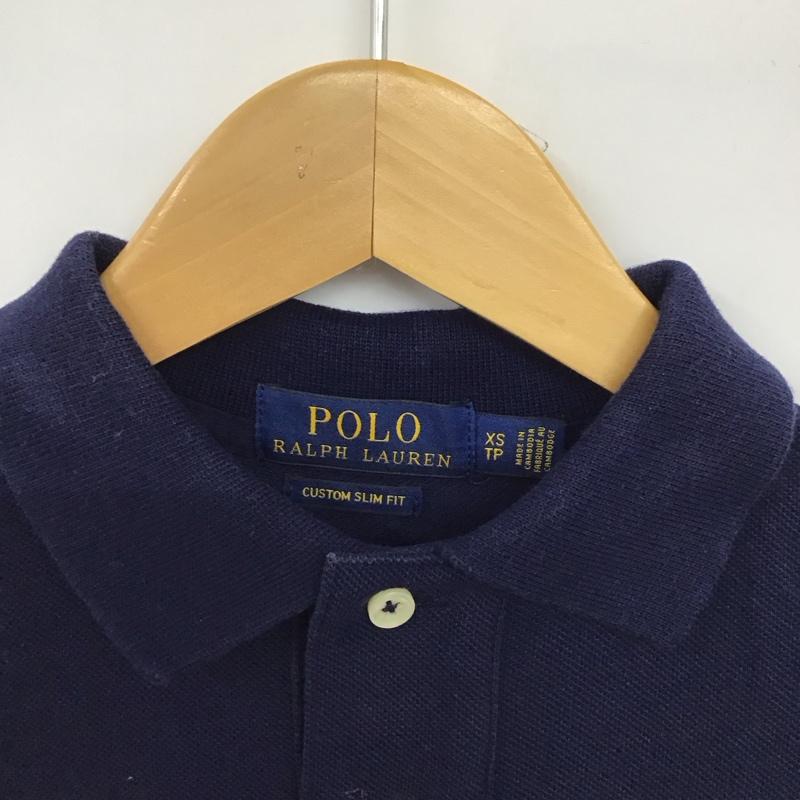 ポロラルフローレン POLO RALPH LAUREN ポロシャツ 半袖 半袖ポロシャツ カラーシャツ 半袖カットソー XS ロゴ、文字 白 / ホワイト / X 紺 / ネイビー /  メンズ USED 古着 中古 10150886