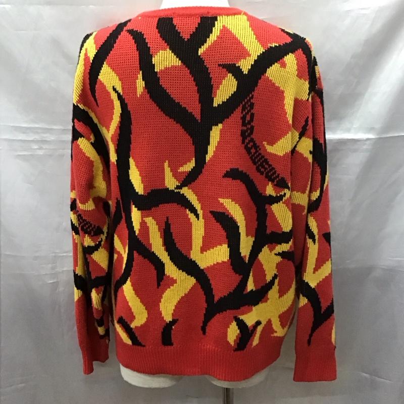 シュプリーム Supreme ニット、セーター 長袖 長袖ニットカットソー ニット セーター クルーネックニット L プリント マルチカラー / マルチカラー /  メンズ USED 古着 中古 10113588