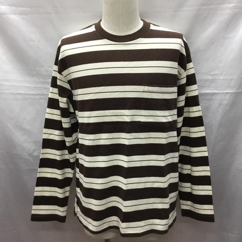 アーバンリサーチドアーズ URBAN RESEARCH DOORS カットソー 長袖 dr96-11h014 OE天竺プレーティングロンTシャツ 長袖カットソー 40 ボーダー柄 ベージュ / ベージュ /  メンズ USED 古着 中古 10116723