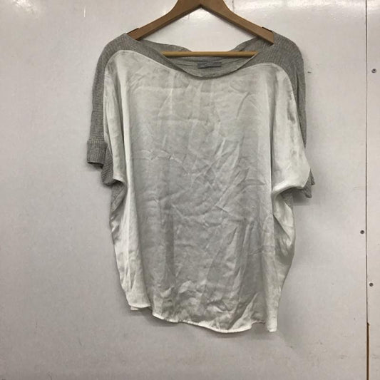 ザラ ZARA カットソー 半袖 5584 027 827 前後切替プルオーバー M 無地 灰 / グレー / X 白 / ホワイト /  レディース USED 古着 中古 10133705