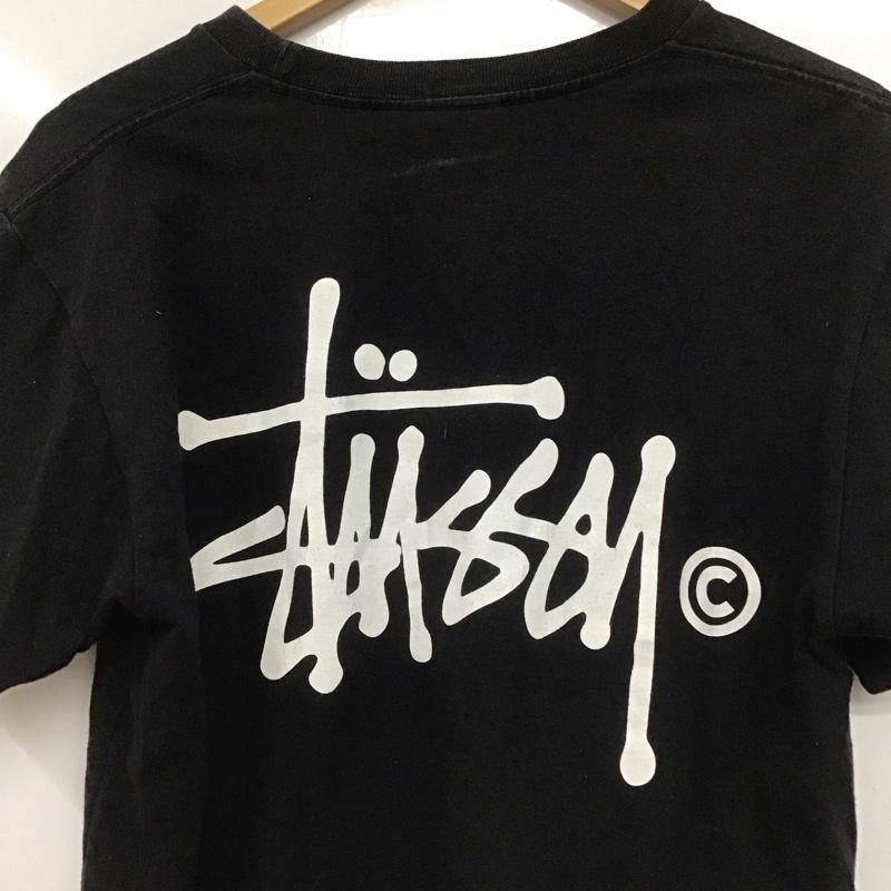 ステューシー STUSSY Tシャツ 半袖 半袖カットソー プリントTシャツ クルーネックカットソー S ロゴ、文字 黒 / ブラック /  メンズ USED 古着 中古 10148264