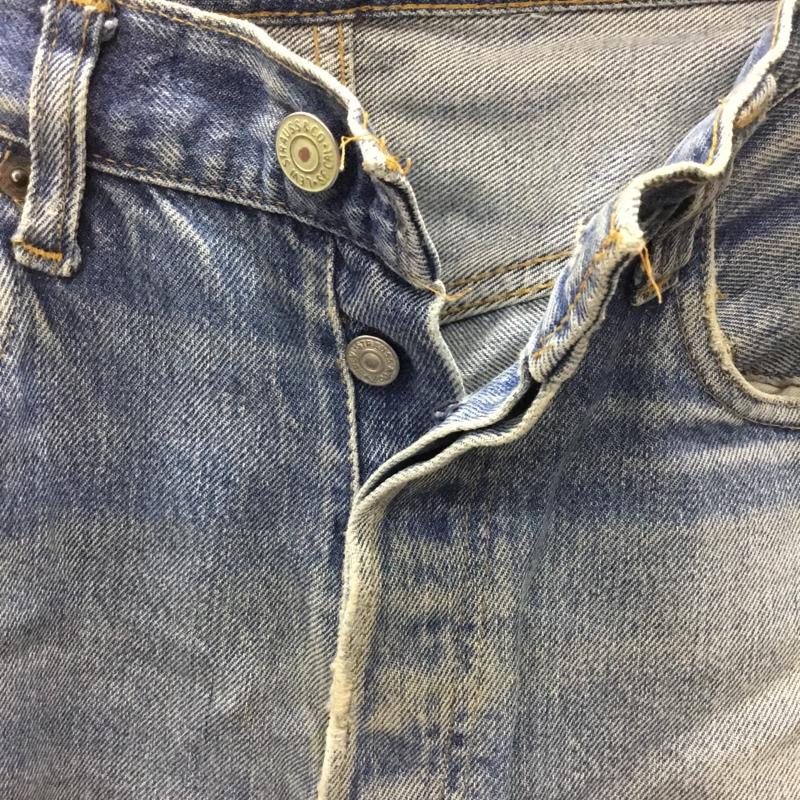 リーバイス Levi s パンツ デニム、ジーンズ デニムジーンズ 66後期 70s 501 6番工場 33インチ ダメージ加工 インディゴ / インディゴ /  メンズ USED 古着 中古 10111926