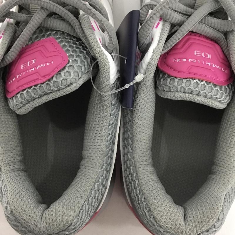 ヨネックス YONEX スニーカー スニーカー SHT103 テニスシューズ パワークッション103 箱有 24cm 24.0cm ロゴ、文字 白 / ホワイト / X 灰 / グレー / X 桃 / ピンク /  レディース USED 古着 中古 10147964