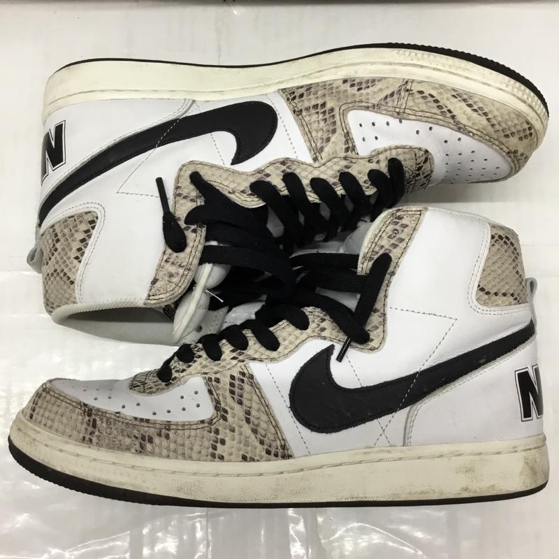 ナイキ NIKE スニーカー スニーカー FB1318-100 TERMINATOR HIGH 28cm 箱有 スネーク 28.0cm ロゴ、文字 白 / ホワイト / X 黒 / ブラック / X ベージュ / ベージュ /  メンズ USED 古着 中古 10107571