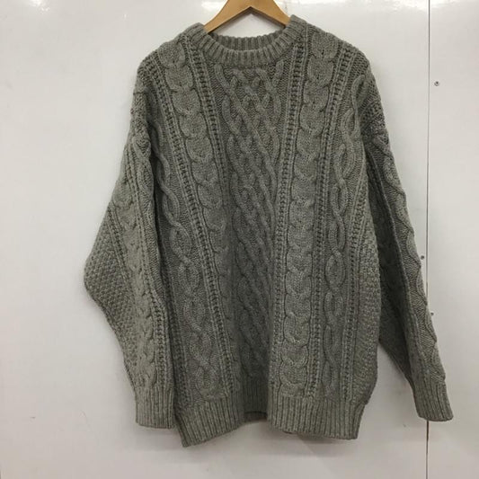 フリークスストア FREAK S STORE ニット、セーター 長袖 長袖ニットカットソー クルーネック セーター M 総柄 灰 / グレー /  メンズ USED 古着 中古 10137297