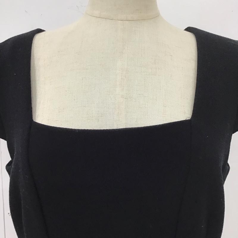 ザラベーシック ZARA BASIC ワンピース ロングスカート 半袖ロングワンピース カジュアルワンピース タイトスカート M 無地 黒 / ブラック /  レディース USED 古着 中古 10112115