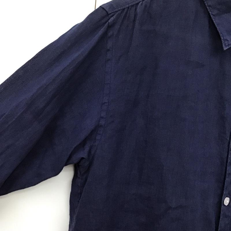 マリネロ MARINERO シャツ、ブラウス 長袖 長袖シャツ 無地シャツ カラーシャツ 1 無地 紺 / ネイビー /  メンズ USED 古着 中古 10131777