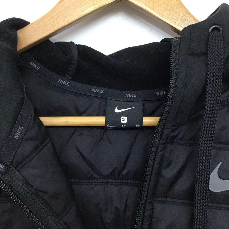 ナイキ NIKE ジャケット、上着 ジャケット、ブレザー bv6299-010 サーマフルジップWNTRZDジャケット アウター XL ロゴ、文字 黒 / ブラック /  メンズ USED 古着 中古 10143113