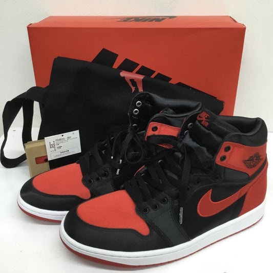 ナイキ NIKE スニーカー スニーカー WMNS AIR JORDAN 1 RETRO HIGH OG ウィメンズ エア ジョーダン 1 レトロ ハイ FD4810-061 29.0cm ロゴ、文字 黒 / ブラック / X 赤 / レッド /  メンズ USED 古着 中古 10101840