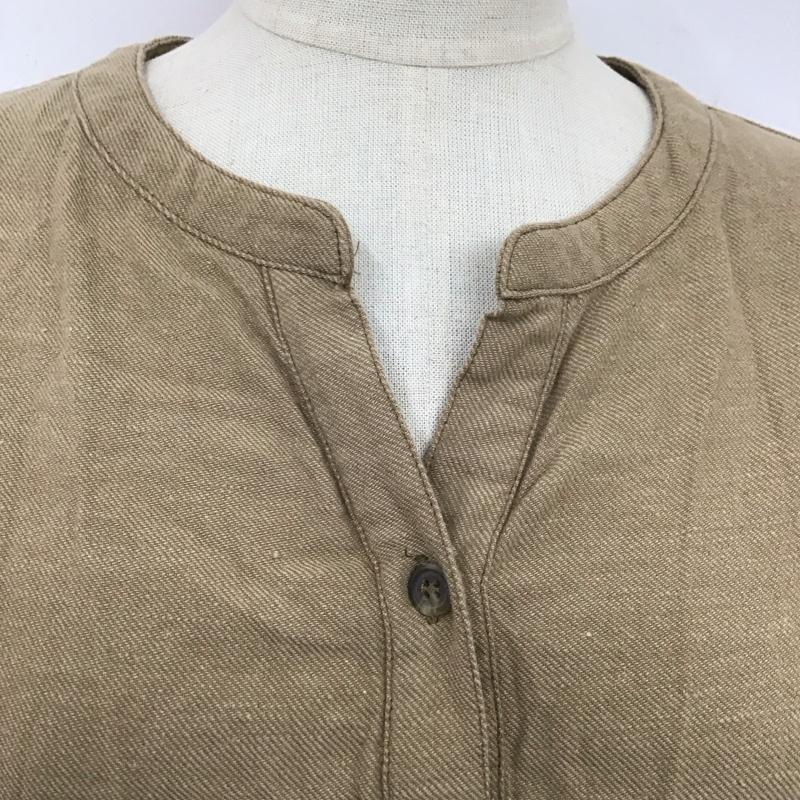サマンサモスモス Samansa Mos2 シャツ、ブラウス 七分袖 FREE 無地 茶 / ブラウン /  レディース USED 古着 中古 10121210