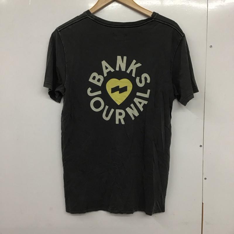 バンクスジャーナル BANKS JOURNAL Tシャツ 半袖 半袖カットソー プリントTシャツ クルーネックカットソー S ロゴ、文字 灰 / グレー /  メンズ USED 古着 中古 10132312