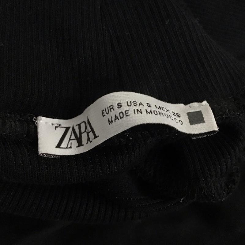 ザラ ZARA ワンピース ロングスカート ロングワンピース ノースリーブワンピース タートルネックワンピース S 無地 黒 / ブラック /  レディース USED 古着 中古 10110229