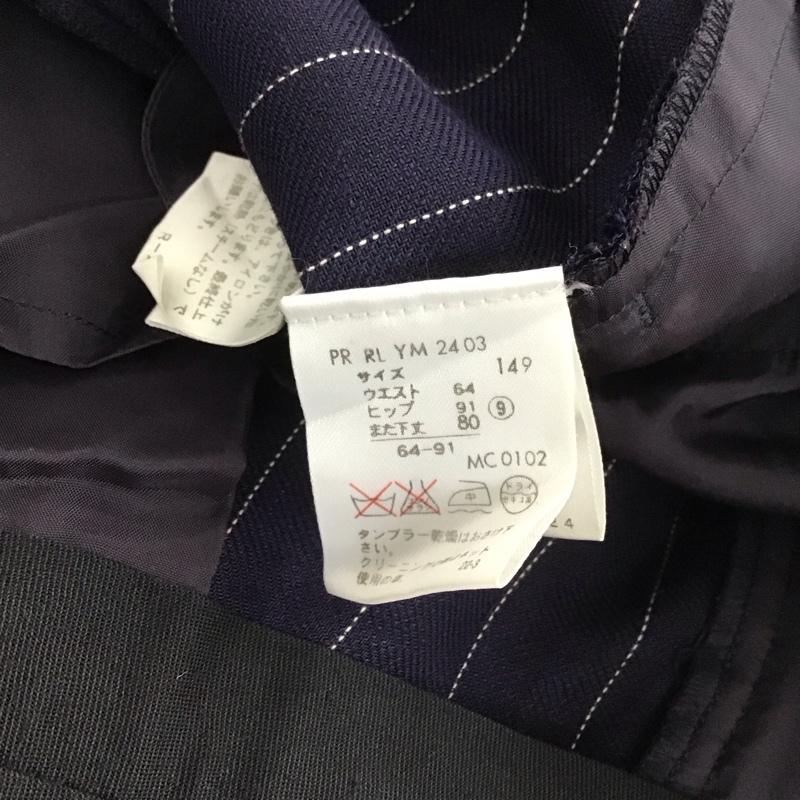 ラルフローレン RALPHLAUREN パンツ スラックス ストライプ 紺 / ネイビー /  レディース USED 古着 中古 10140295