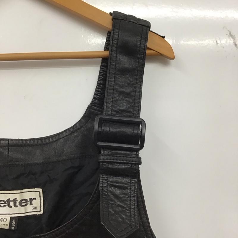 古着 USED サロペット・オーバーオール サロペット、オーバーオール Vetter レザー 40 無地 黒 / ブラック /  メンズ USED 古着 中古 10147171