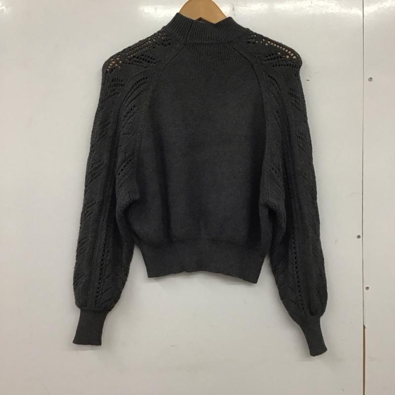 ザラ ZARA ニット、セーター 長袖 M 無地 チャコールグレー / チャコールグレー /  レディース USED 古着 中古 10139865