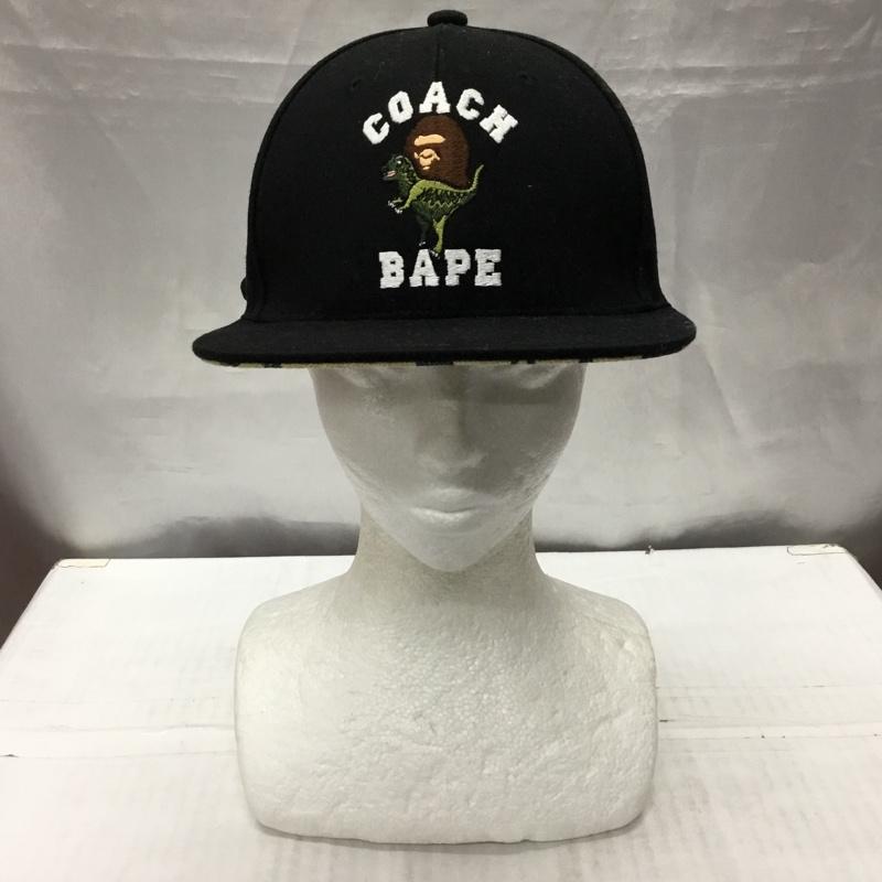 アベイシングエイプ A BATHING APE 帽子 キャップ 001CPG231903X COACH 刺繍 ロゴ、文字 黒 / ブラック /  メンズ USED 古着 中古 10117016