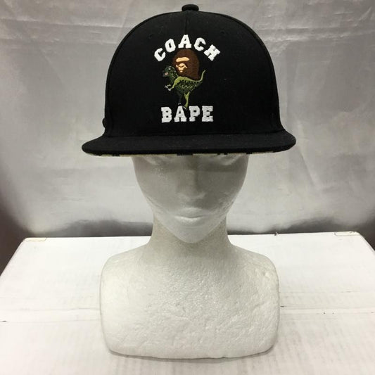 アベイシングエイプ A BATHING APE 帽子 キャップ 001CPG231903X COACH 刺繍 ロゴ、文字 黒 / ブラック /  メンズ USED 古着 中古 10117016