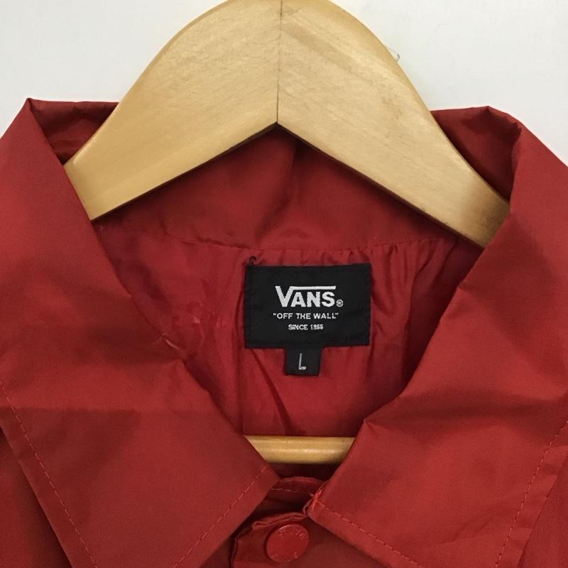 バンズ VANS ジャケット、上着 ジャンパー、ブルゾン ナイロンジャケット カジュアルジャケット アウター L ロゴ、文字 赤 / レッド /  メンズ USED 古着 中古 10147360