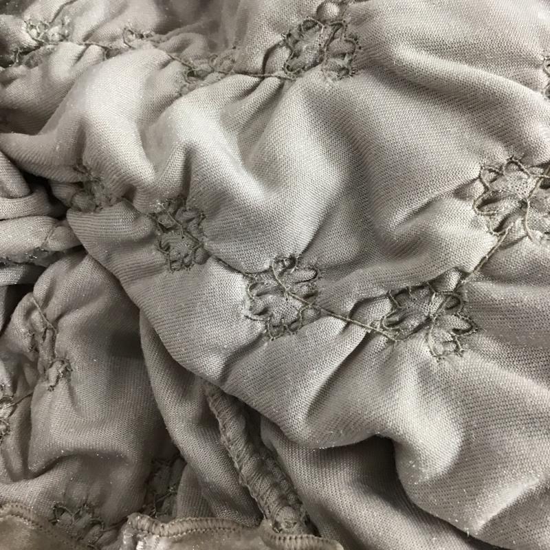 アズールバイマウジー AZUL BY MOUSSY カットソー 長袖 250HAC80-594I ベロアデザインカットトップス FREE 無地 ベージュ / ベージュ /  レディース USED 古着 中古 10140740