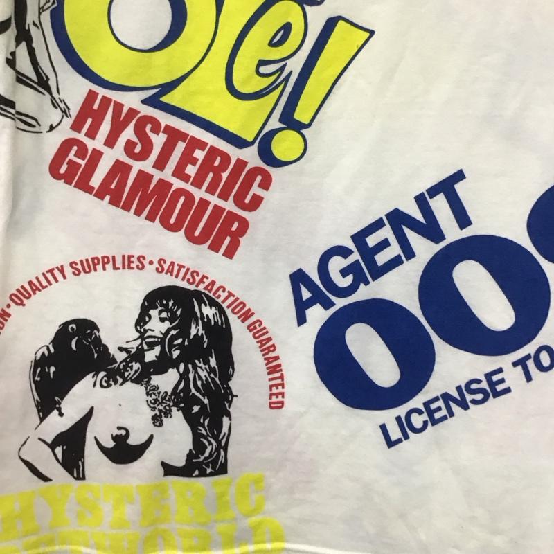 ヒステリックグラマー HYSTERIC GLAMOUR Tシャツ 半袖 半袖カットソー プリントTシャツ クルーネックカットソー FREE プリント 白 / ホワイト /  レディース USED 古着 中古 10142494