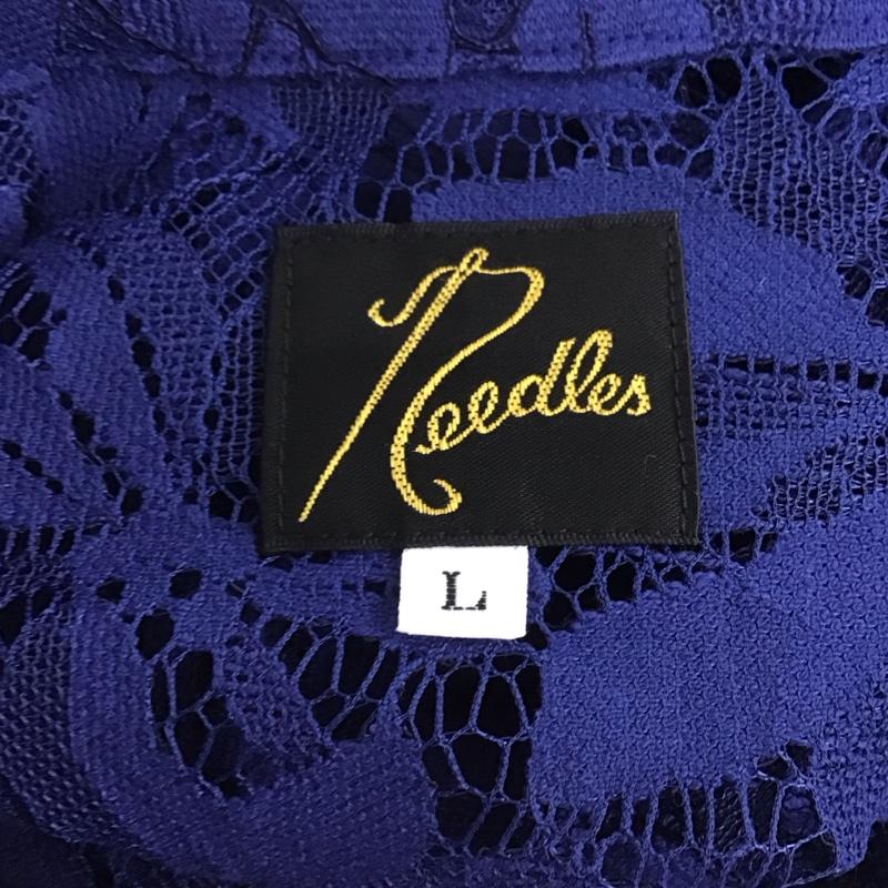 ニードルス Needles シャツ、ブラウス 半袖 半袖シャツ 総柄シャツ シースルーシャツ L 総柄 青 / ブルー /  メンズ USED 古着 中古 10125512