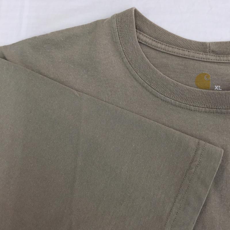 カーハート Carhartt Tシャツ 半袖 XL ロゴ、文字 ベージュ / ベージュ /  メンズ USED 古着 中古 10145806