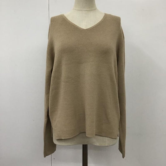 オペークドットクリップ OPAQUE.CLIP ニット、セーター 長袖 M 無地 ベージュ / ベージュ /  レディース USED 古着 中古 10110299