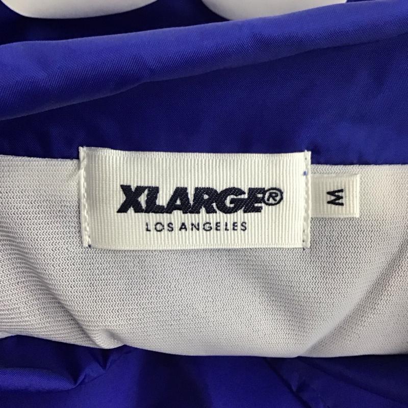エクストララージ XLARGE ジャケット、上着 ジャケット、ブレザー ナイロンジャケット カラージャケット 前ボタンジャケット M ロゴ、文字 青 / ブルー /  メンズ USED 古着 中古 10123886