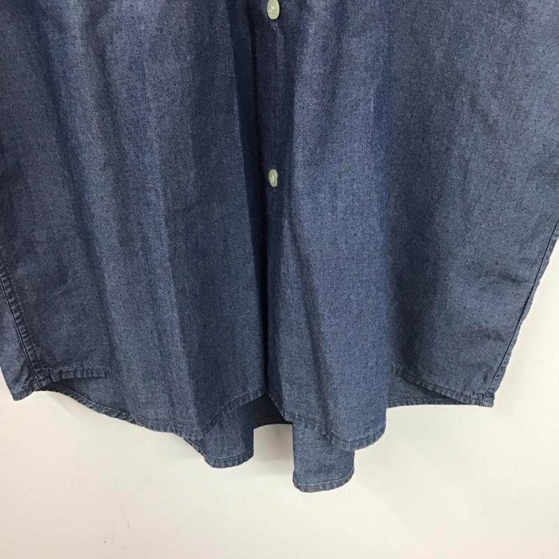 ラコステ LACOSTE シャツ、ブラウス 半袖 半袖シャツ デニムシャツ ボタンダウンシャツ 40 ロゴ、文字 青 / ブルー /  メンズ USED 古着 中古 10132809