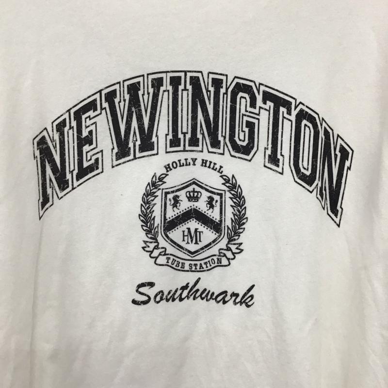 ローリーズファーム LOWRYS FARM カットソー 半袖 LF624344AD オーバーサイズ FREE ロゴ、文字 白 / ホワイト /  レディース USED 古着 中古 10141982