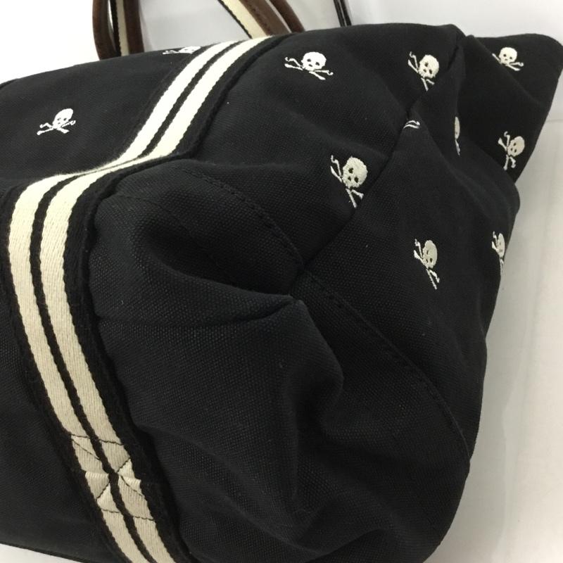 ラルフローレン ラグビー RALPH LAUREN RUGBY トートバッグ トートバッグ スカル ドクロ 刺繍 総柄 黒 / ブラック /  メンズ USED 古着 中古 10128848